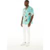 imageMatchable Family Hawaiian Luau Men Women Girl Boy Clothes in Pineapple Garden TurquoiseMen Short Sleeve