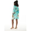 imageMatchable Family Hawaiian Luau Men Women Girl Boy Clothes in Pineapple Garden TurquoiseWomen Kimono Cardigan