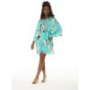 imageMatchable Family Hawaiian Luau Men Women Girl Boy Clothes in Pineapple Garden TurquoiseWomen Kimono Cardigan