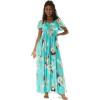imageMatchable Family Hawaiian Luau Men Women Girl Boy Clothes in Pineapple Garden TurquoiseWomen Maxi Rahee