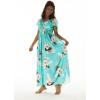 imageMatchable Family Hawaiian Luau Men Women Girl Boy Clothes in Pineapple Garden TurquoiseWomen Maxi Rahee
