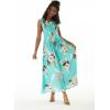 imageMatchable Family Hawaiian Luau Men Women Girl Boy Clothes in Pineapple Garden TurquoiseWomen Maxi Tank