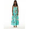 imageMatchable Family Hawaiian Luau Men Women Girl Boy Clothes in Pineapple Garden TurquoiseWomen Maxi Tiered