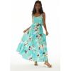 imageMatchable Family Hawaiian Luau Men Women Girl Boy Clothes in Pineapple Garden TurquoiseWomen Maxi Tiered