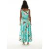 imageMatchable Family Hawaiian Luau Men Women Girl Boy Clothes in Pineapple Garden TurquoiseWomen Maxi Tiered