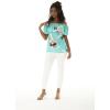imageMatchable Family Hawaiian Luau Men Women Girl Boy Clothes in Pineapple Garden TurquoiseWomen Offshoulder Ruffle Top