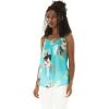 imageMatchable Family Hawaiian Luau Men Women Girl Boy Clothes in Pineapple Garden TurquoiseWomen Spaghetti Tank Top