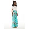 imageMatchable Family Hawaiian Luau Men Women Girl Boy Clothes in Pineapple Garden TurquoiseWomen Wide Leg Pants