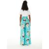 imageMatchable Family Hawaiian Luau Men Women Girl Boy Clothes in Pineapple Garden TurquoiseWomen Wide Leg Pants