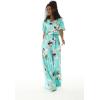 imageMatchable Family Hawaiian Luau Men Women Girl Boy Clothes in Pineapple Garden TurquoiseWomen Wide Legged With Pockets Jumpsuit