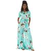 imageMatchable Family Hawaiian Luau Men Women Girl Boy Clothes in Pineapple Garden TurquoiseWomen Wide Legged With Pockets Jumpsuit