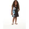 imageMatchable Family Hawaiian Luau Men Women Girl Boy Clothes in Watercolor Orchid in Black TurquoiseGirl Round Neck Shift Side