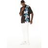 imageMatchable Family Hawaiian Luau Men Women Girl Boy Clothes in Watercolor Orchid in Black TurquoiseMen Short Sleeve Side