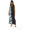 imageMatchable Family Hawaiian Luau Men Women Girl Boy Clothes in Watercolor Orchid in Black TurquoiseWomen Maxi Tank Side