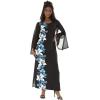 imageMatchable Family Hawaiian Luau Men Women Girl Boy Clothes in Watercolor Orchid in Black TurquoiseWomen Maxi Tank With Sleeve