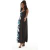 imageMatchable Family Hawaiian Luau Men Women Girl Boy Clothes in Watercolor Orchid in Black TurquoiseWomen Sweet Heart Maxi