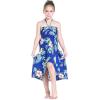 imageMatching Hawaiian Luau Mother Daughter Halter Dress in Hibiscus BlueHibiscus Blue