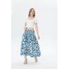 imageWomens Hawaiian Luau Muumuu Flare SkirtVintage Hibiscus Blue