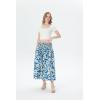 imageWomens Hawaiian Luau Muumuu Flare SkirtVintage Hibiscus Blue