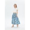 imageWomens Hawaiian Luau Muumuu Flare SkirtVintage Hibiscus Blue