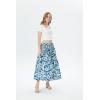 imageWomens Hawaiian Luau Muumuu Flare SkirtVintage Hibiscus Blue