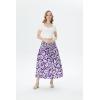 imageWomens Hawaiian Luau Muumuu Flare SkirtVintage Hibiscus Purple