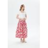 imageWomens Hawaiian Luau Muumuu Flare SkirtVintage Hibiscus Red