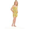 imageGirl Hawaiian Ruffle Top Jumpsuit Romper in Hibiscus BlueGarden Poppy Yellow