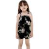 imageGirl Hawaiian Ruffle Top Jumpsuit Romper in Pineapple Garden BurgundyPineapple Garden Black