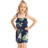 imageGirl Hawaiian Ruffle Top Jumpsuit Romper in Pineapple Garden BurgundyPineapple Garden Navy