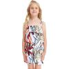 imageGirl Hawaiian Ruffle Top Jumpsuit Romper in Sunset Neon PastelGarden at Dawn