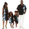 imageMatchable Family Hawaiian Luau Men Women Girl Boy Clothes in Watercolor Orchid in Black TurquoiseWomen Maxi Tank Side