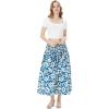 imageWomens Hawaiian Luau Muumuu Flare SkirtVintage Hibiscus Blue