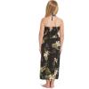 imageGirl Hawaiian Halter Dress in Palm Green LeafBlack Hibiscus Rim