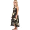 imageGirl Hawaiian Halter Dress in Palm Green LeafBlack Hibiscus Rim
