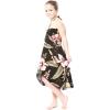 imageGirl Hawaiian Halter Dress in Palm Green LeafBlack Rafelsia