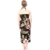 imageGirl Hawaiian Halter Dress in Palm Green LeafBlack Rafelsia