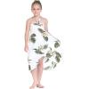 imageGirl Hawaiian Halter Dress in Palm Green LeafPalm Green Leaf