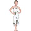imageGirl Hawaiian Halter Dress in Palm Green LeafPalm Green Leaf