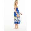 imageGirl Hawaiian Halter Dress in Palm Green LeafRafelsia Border Blue