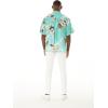 imageMatchable Couple Hawaiian Luau Shirt or Butterfly Dress in Pineapple Garden TurquoiseWomen Pineapple Garden Turquoise