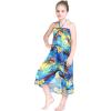imageMatching Hawaiian Luau Mother Daughter Halter Dress in Sunset BlueSunset Blue