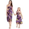 imageMatching Hawaiian Luau Mother Daughter Halter Dress in Sunset BlueSunset Purple