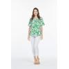 imageHawaiian Print Cotton 2 Pockets Scrub Top in Classic Hibiscus BlueClassic Hibiscus Green