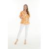 imageHawaiian Print Cotton 2 Pockets Scrub Top in Classic Hibiscus BlueClassic Hibiscus Orange