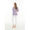 imageHawaiian Print Cotton 2 Pockets Scrub Top in Classic Hibiscus BlueClassic Hibiscus Purple
