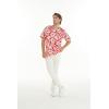 imageHawaiian Print Cotton 2 Pockets Scrub Top in Classic Hibiscus BlueClassic Hibiscus Red