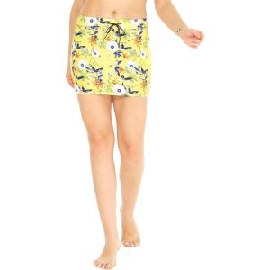 imageWomens Athletic Sportswear Skorts with Builtin Tights in Floral PatternsGarden Poppy Yellow