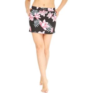 imageWomens Athletic Sportswear Skorts with Builtin Tights in Floral PatternsLotus and Orchid Black