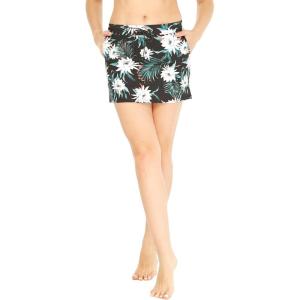 imageWomens Athletic Sportswear Skorts with Builtin Tights in Floral PatternsWispy Cereus Black